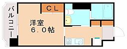 コンプレートチヨガサキ 1Kの間取図画像