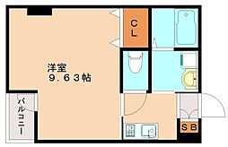グランドフォート 1Kの間取図画像