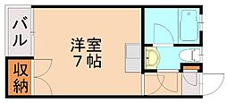 ピサ藤原 ワンルームの間取図画像