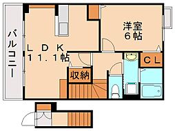 ラッフィナート 1LDKの間取図画像