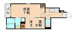 スモールウッズタウンマキ 1SKの間取図画像