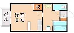 グレース6 ワンルームの間取図画像