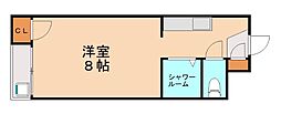 エスポワール幸神2 ワンルームの間取図画像