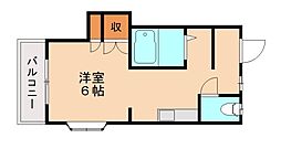 シティベール浅川台 ワンルームの間取図画像