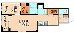 サンパティーク4 1LDKの間取図画像