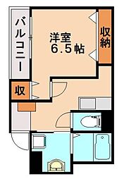 カサブランカ 1Kの間取図画像
