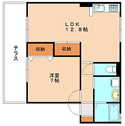 セジュールさなえ 1LDKの間取図画像