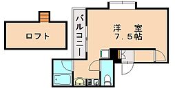 サンピエール菅原1 ワンルームの間取図画像