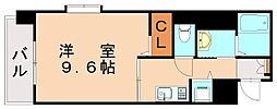 セレスタイト黒崎 1Kの間取図画像