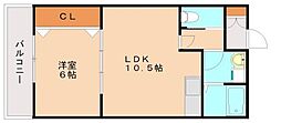 エル・ソル学研台 1LDKの間取図画像