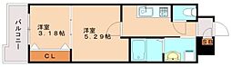 ギャラン鷹の巣 2Kの間取図画像