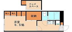 レオパレスAvalon750R 1Kの間取図画像
