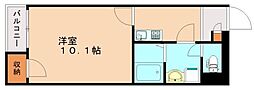 レオネクストYou 1Kの間取図画像