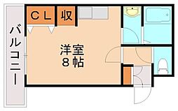 マルイチ鳴水 ワンルームの間取図画像
