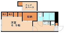 レオパレスアイリス学研台2 1Kの間取図画像