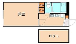 レオパレスグランドゥール綾 1Kの間取図画像