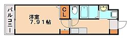 グランドツイン黒崎 1Kの間取図画像