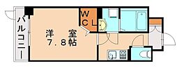 サンスタームーンモナ 1Kの間取図画像