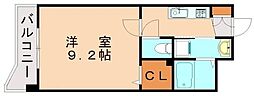 グレイス筒井 1Kの間取図画像