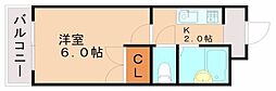 ランセル 1Kの間取図画像