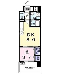 アムールガーデン陣原 1DKの間取図画像