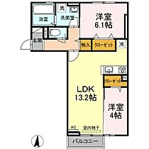 シェルフ宮丸  ｜ 福岡県北九州市若松区宮丸2丁目（賃貸アパート2LDK・2階・56.24㎡） その2