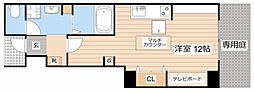Woodstock Nest ワンルームの間取図画像