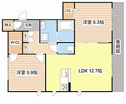 間取図画像 2LDK