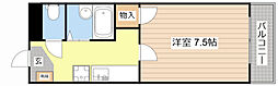フーミン 1Kの間取図画像