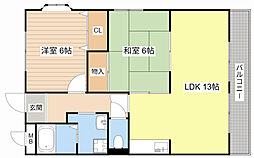 RiverAnne 2LDKの間取図画像
