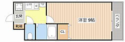 ハイツ戸苅 1Kの間取図画像