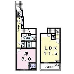 アヴニール・セカンド 1LDKの間取図画像