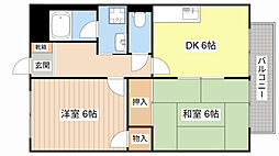 メゾングランピア 2DKの間取図画像