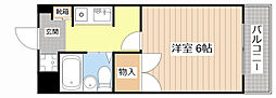 北川マイルーム'88 1Kの間取図画像