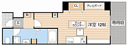 Woodstock Nest ワンルームの間取図画像