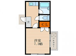 レークパレスNaSu2 1Kの間取図画像