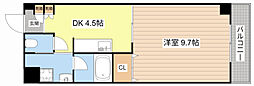 レキュリーブルー 1DKの間取図画像