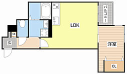 ALEGRIA草津 204 2階1LDKの間取り