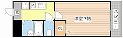 KOUYOBLD.八幡中山 1Kの間取図画像