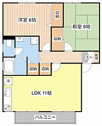 ルシオール3 2LDKの間取図画像