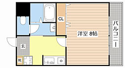 ポレールさかえ 1Kの間取図画像