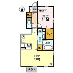 コージーコート・A 1LDKの間取図画像