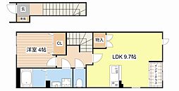 水口町新城新築アパート 1LDKの間取図画像