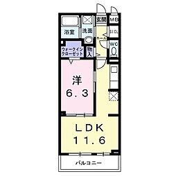 ルーチェ 1LDKの間取図画像