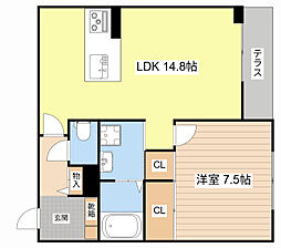 エクセルVI 1LDKの間取図画像