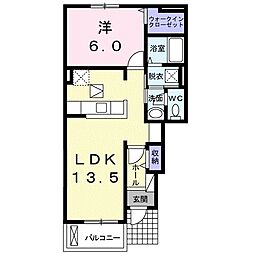 グラード 1LDKの間取図画像