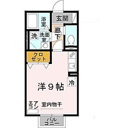 ショコラゲーブルズ ワンルームの間取図画像