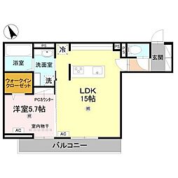 FT.Recolte(エフティーレコルト) 1LDKの間取図画像