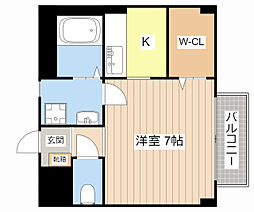 シャトル孝 1Kの間取図画像