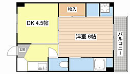 ビレッジハウス水口2号棟 1DKの間取図画像